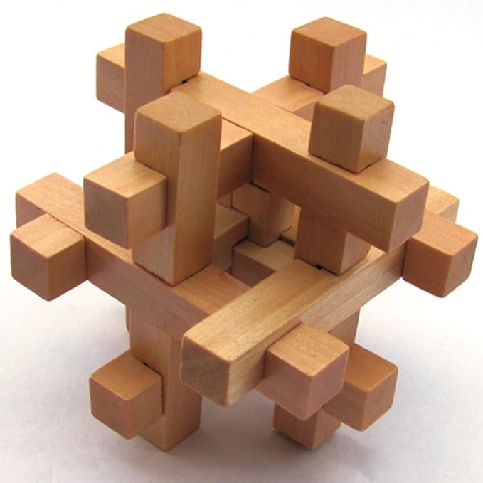 童豆儿 成人益智休闲玩具鲁班木制鲁班球 智力玩具孔明锁鲁班锁 节日